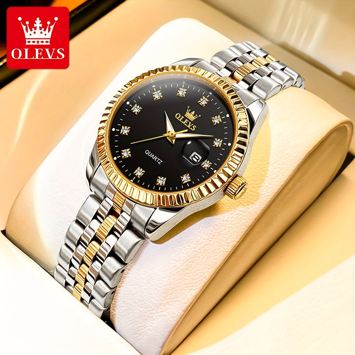 🕒 OLEVS 5567 – Reloj de Cuarzo para MUJER, con Correa de Acero Inoxidable