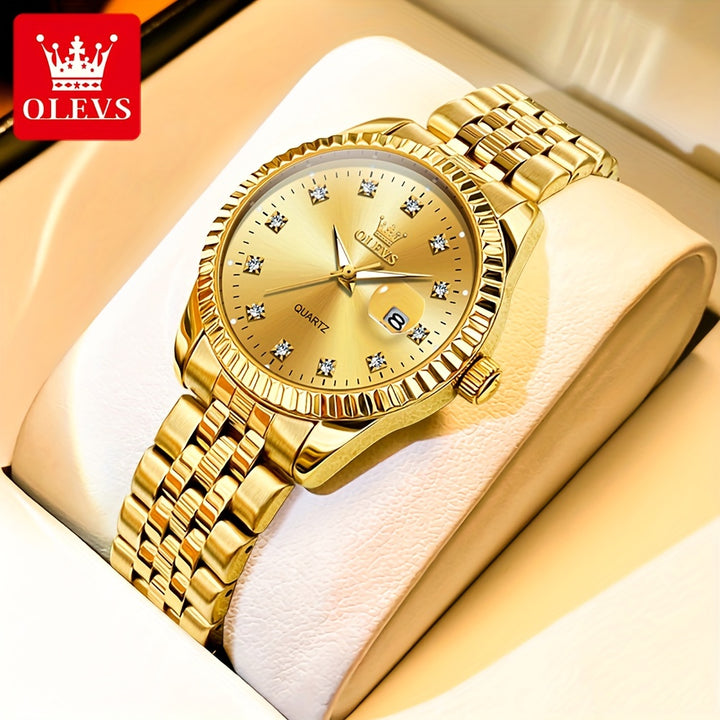 🕒 OLEVS 5567 – Reloj de Cuarzo para MUJER, con Correa de Acero Inoxidable